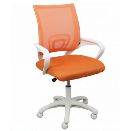 Кресло поворотное RICCI, WHITE (оранжевый)